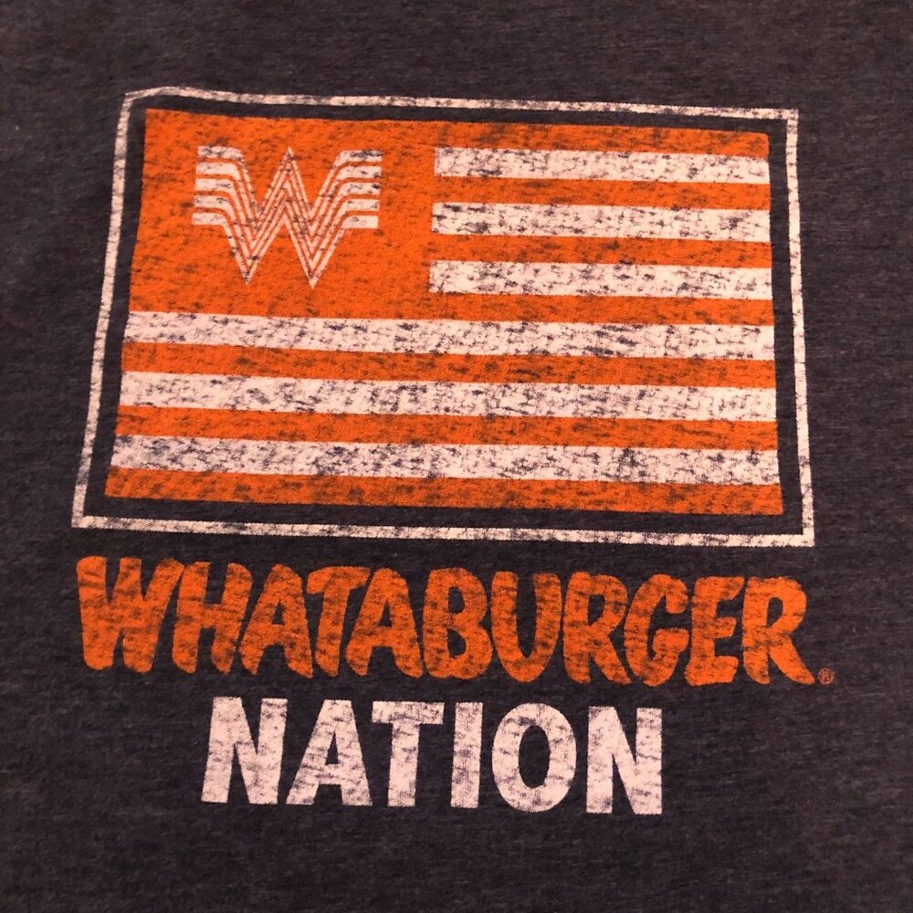 Whataburger Nation Adult XL Gray Orange Graphic Logo Tee - Picture 10 of 10